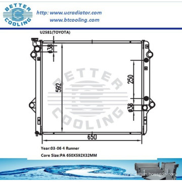 Toyota 4-Runner Car Radiator 03-06 OEM:1640050300